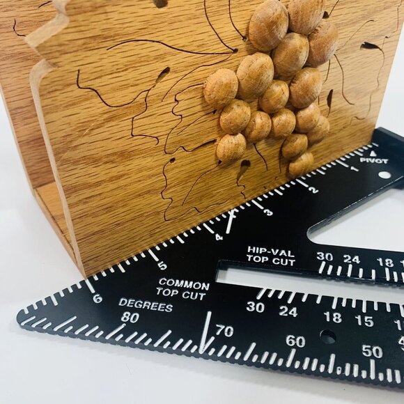 Handmade Wooden Etched Napkin Holder 3D Berries Kitchen Decor Farmhouse Country - Picture 9 of 9